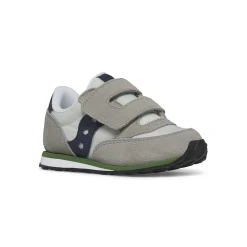 Saucony Baby Jazz Hook & Loop Sneaker Grey/Navy/Green Online