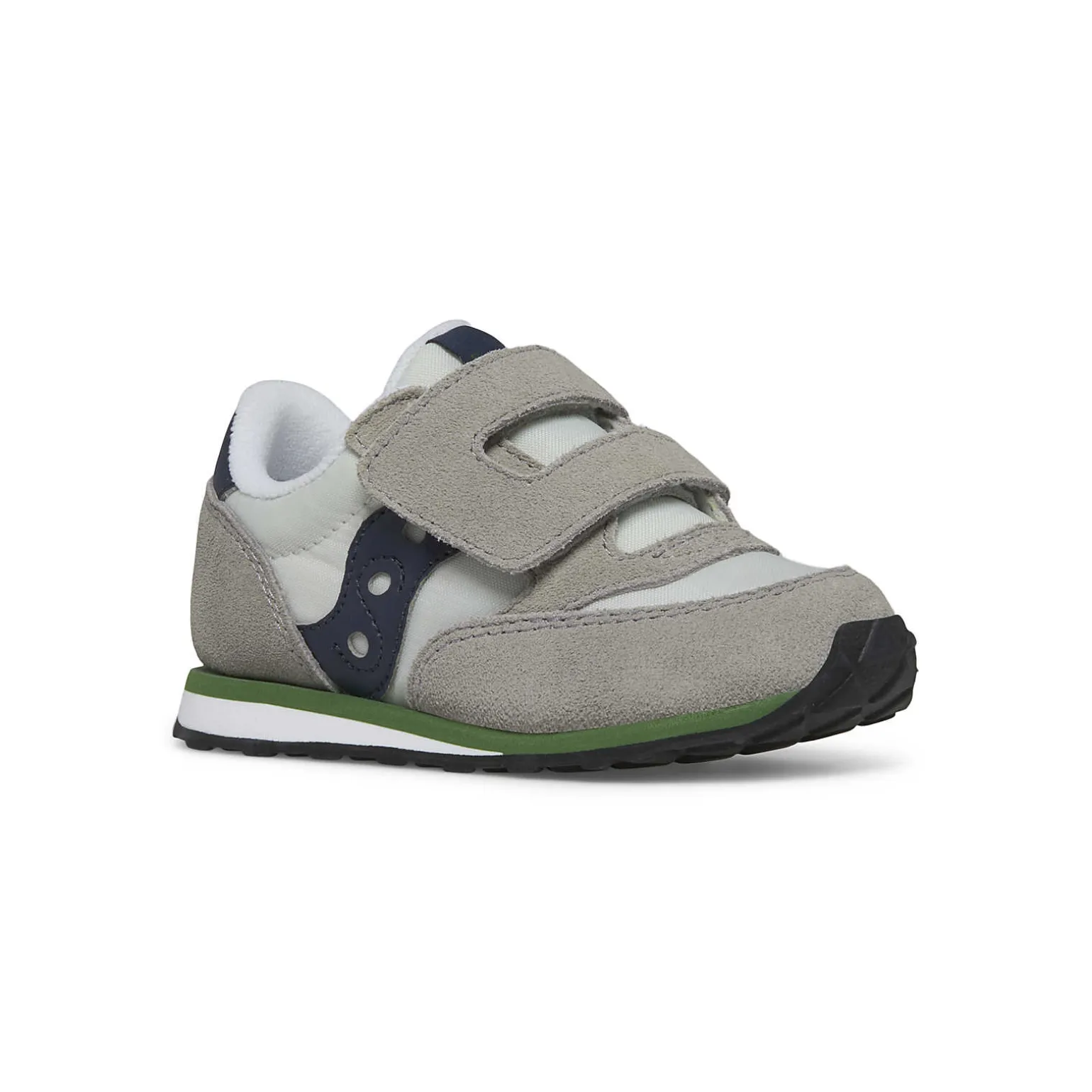 Saucony Baby Jazz Hook & Loop Sneaker Grey/Navy/Green Online