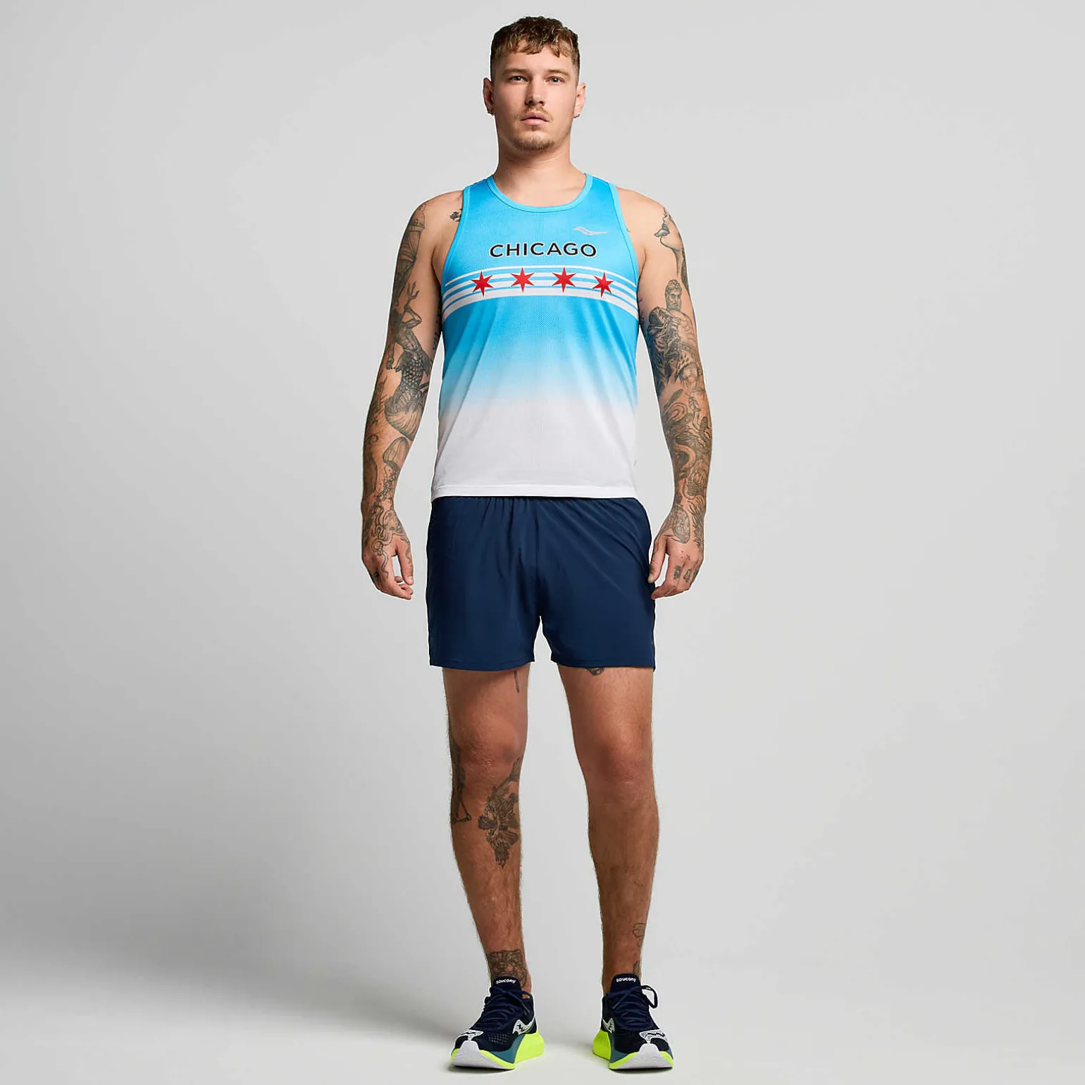 Saucony Chicago Stopwatch Graphic Singlet Chicago2024 Cheap