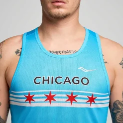Saucony Chicago Stopwatch Graphic Singlet Chicago2024 Cheap