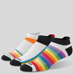 Saucony Inferno Liteweight 3-Pack Socks Rainbow Clearance