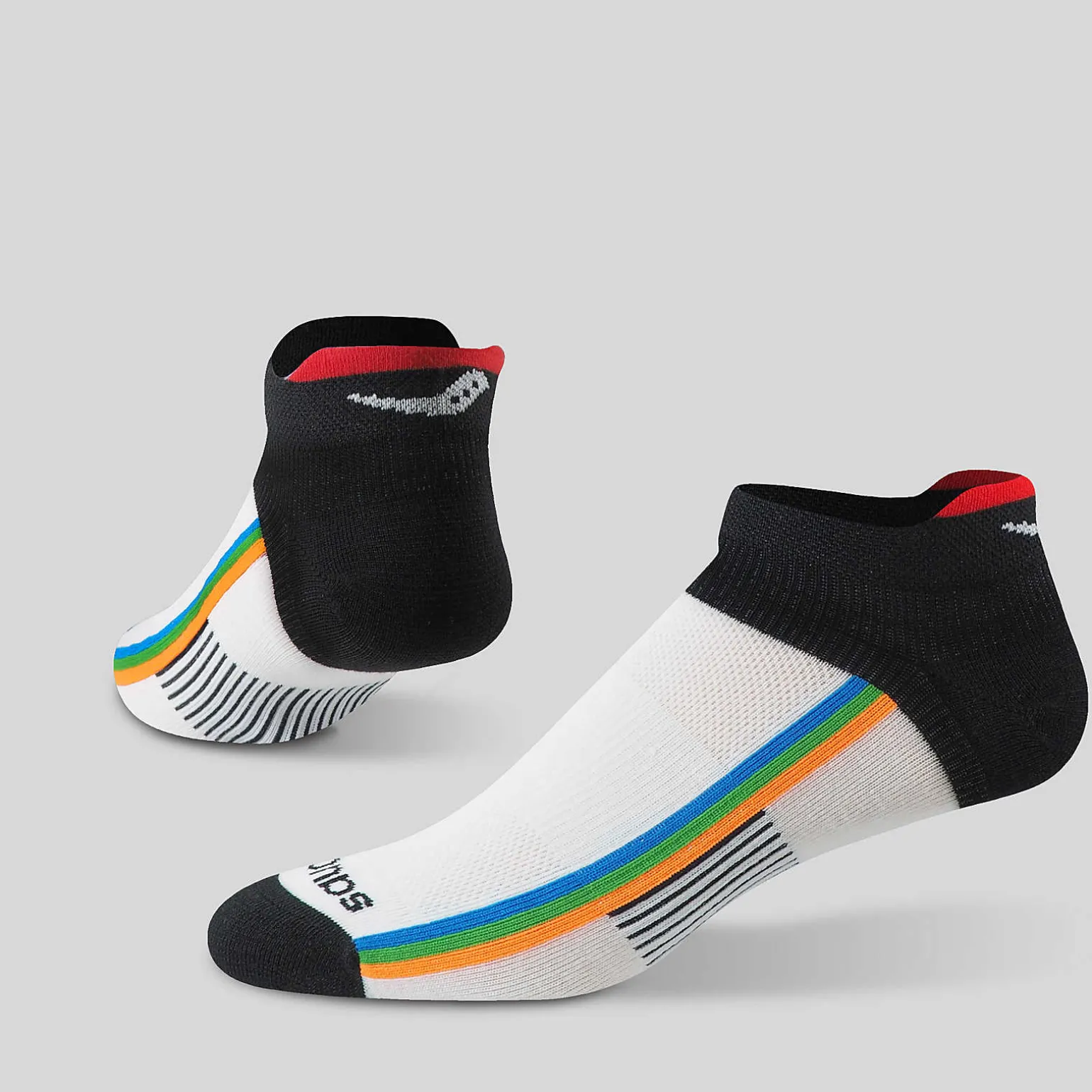 Saucony Inferno Liteweight 3-Pack Socks Rainbow Clearance