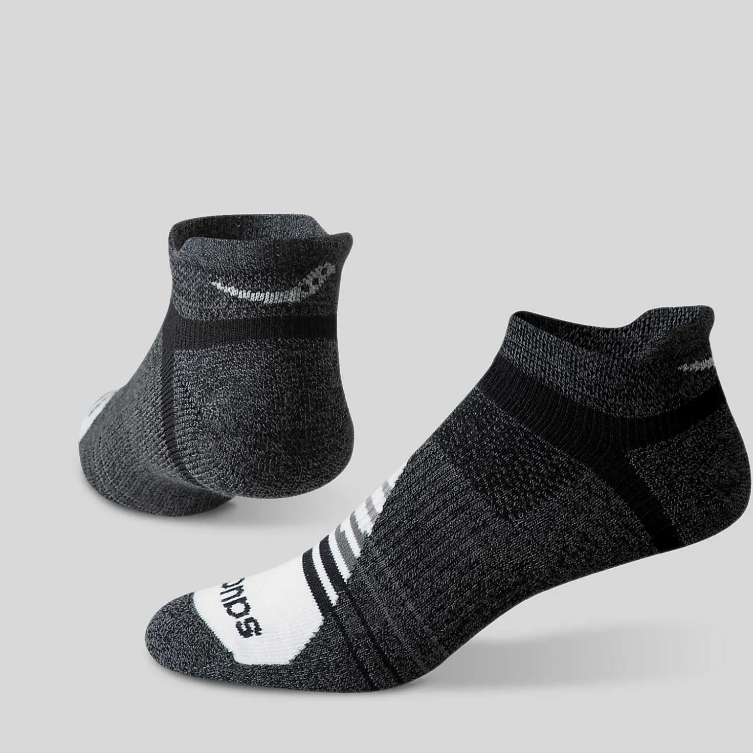 Saucony Inferno Merino Wool Blend No Show 3-Pack Sock GreyMarl Flash Sale