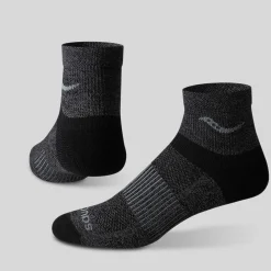 Saucony Inferno Merino Wool Blend Quarter 3-Pack Sock GreyMarl Shop