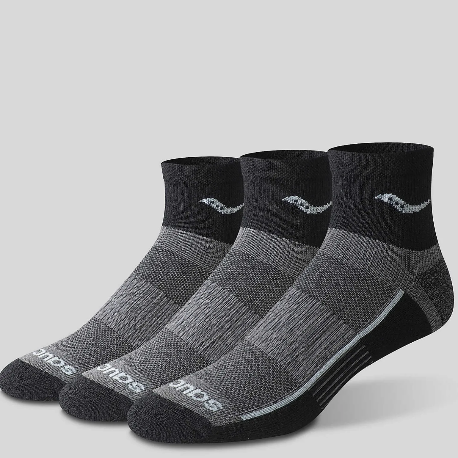 Saucony Inferno Quarter 3-Pack Socks Black Best Sale