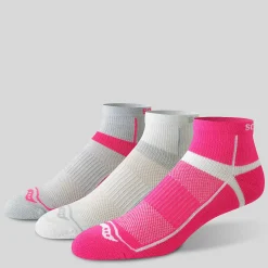 Saucony Inferno Quarter 3-Pack Socks BrightPink Flash Sale