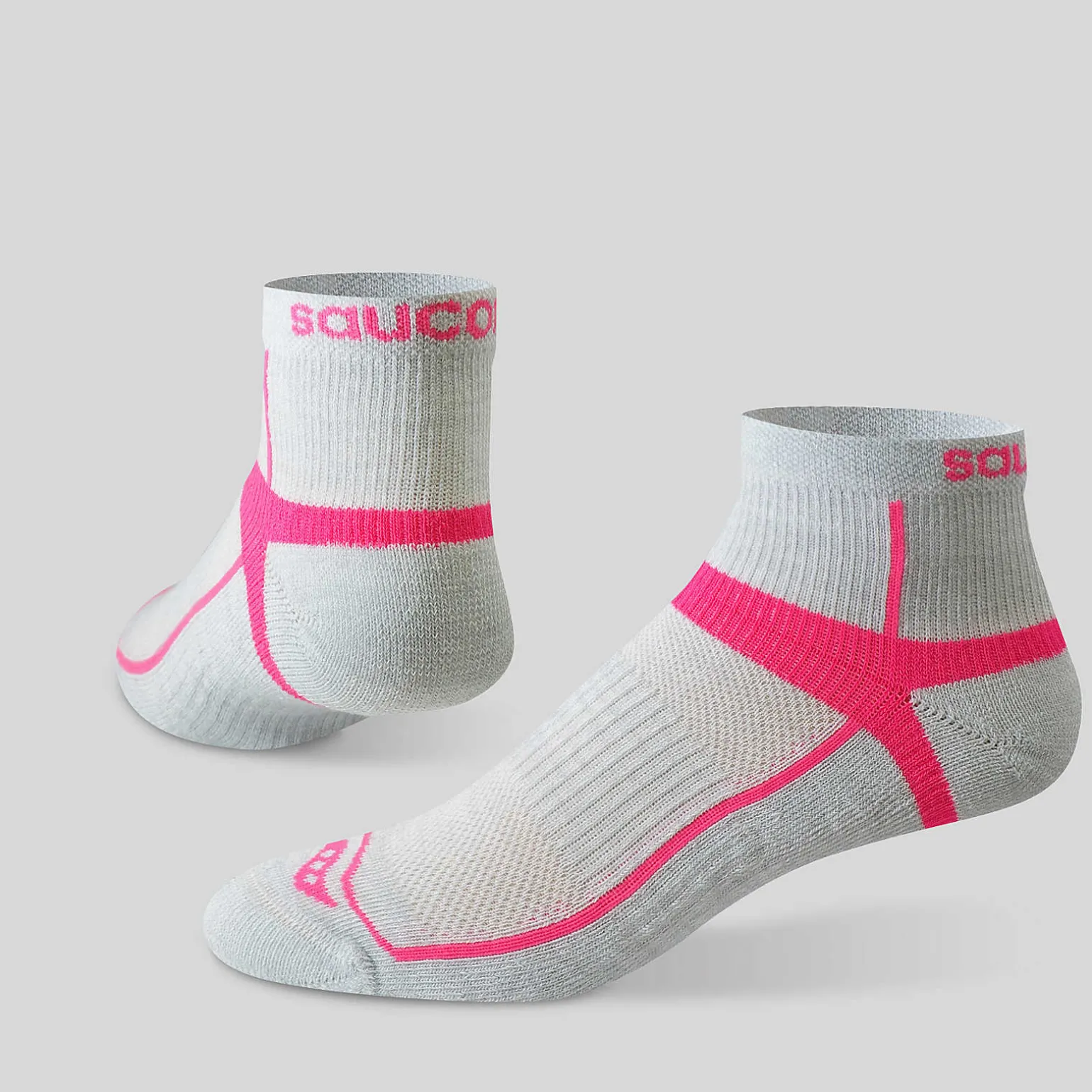 Saucony Inferno Quarter 3-Pack Socks BrightPink Flash Sale
