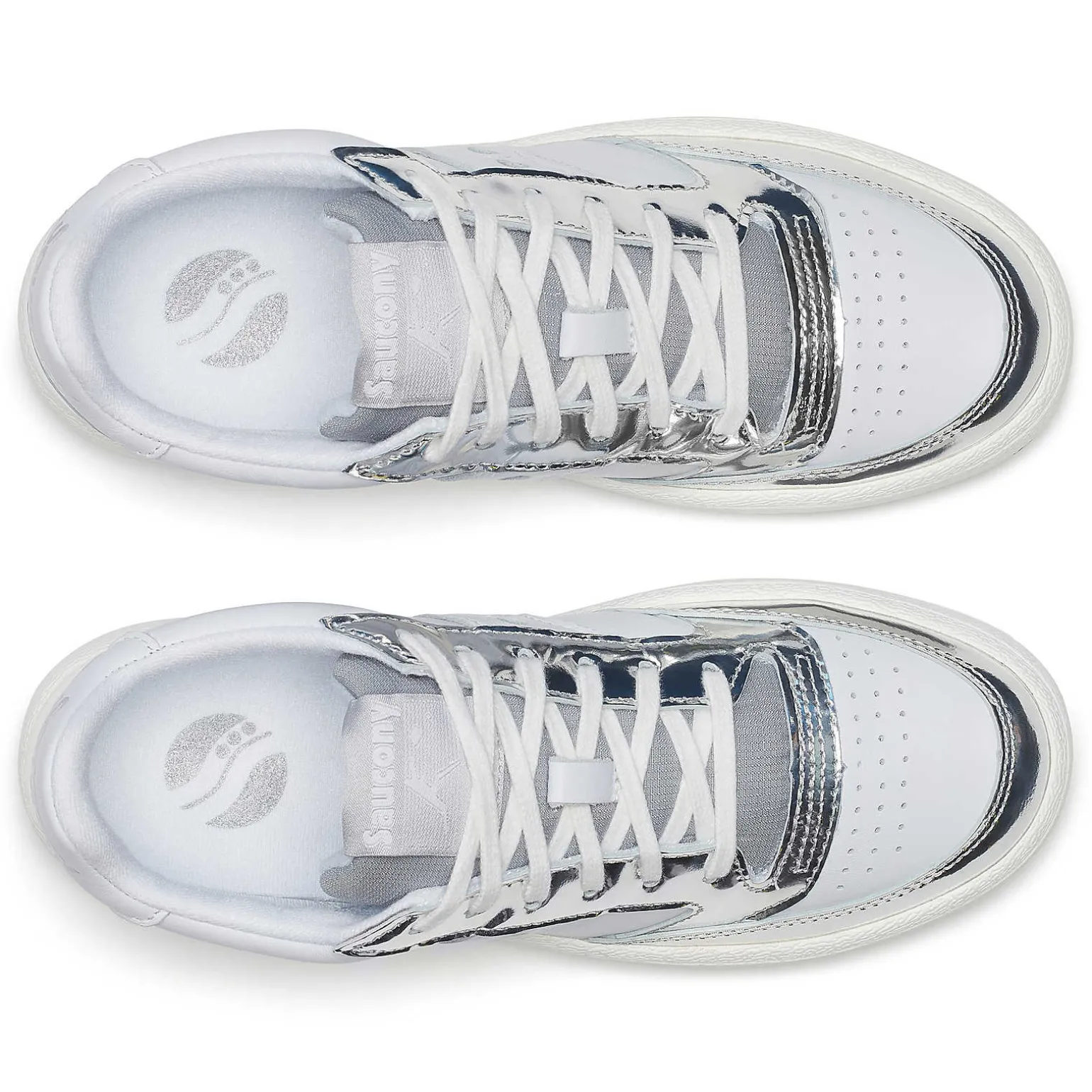 Saucony Jazz Court Silver & Gold Outlet