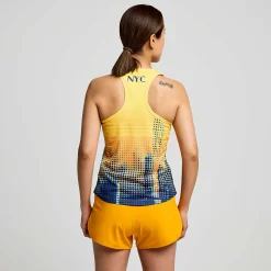 Saucony NYC Stopwatch Graphic Singlet NewYork2024 Cheap