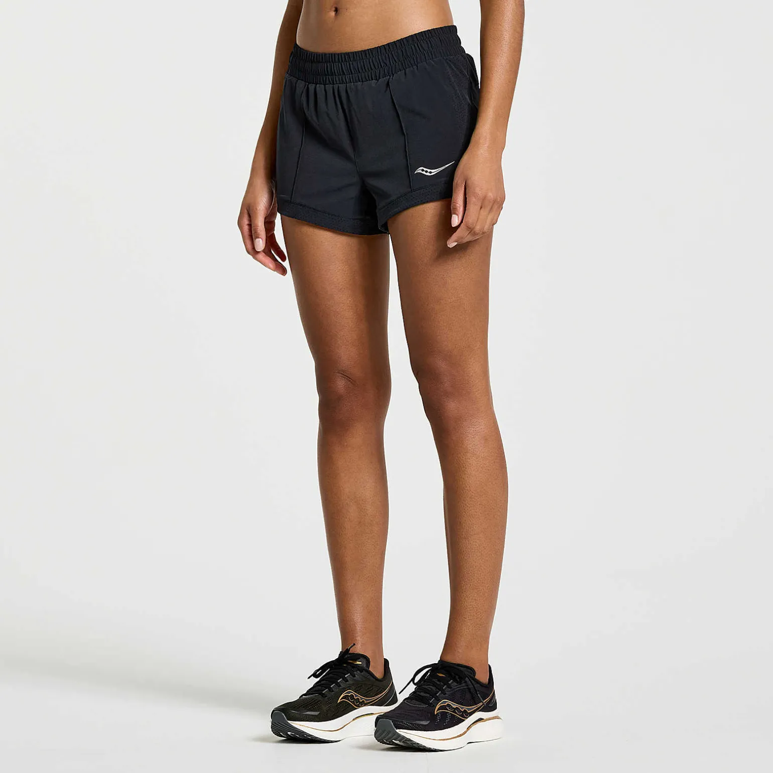 Saucony Outpace 3\" Short Black Flash Sale