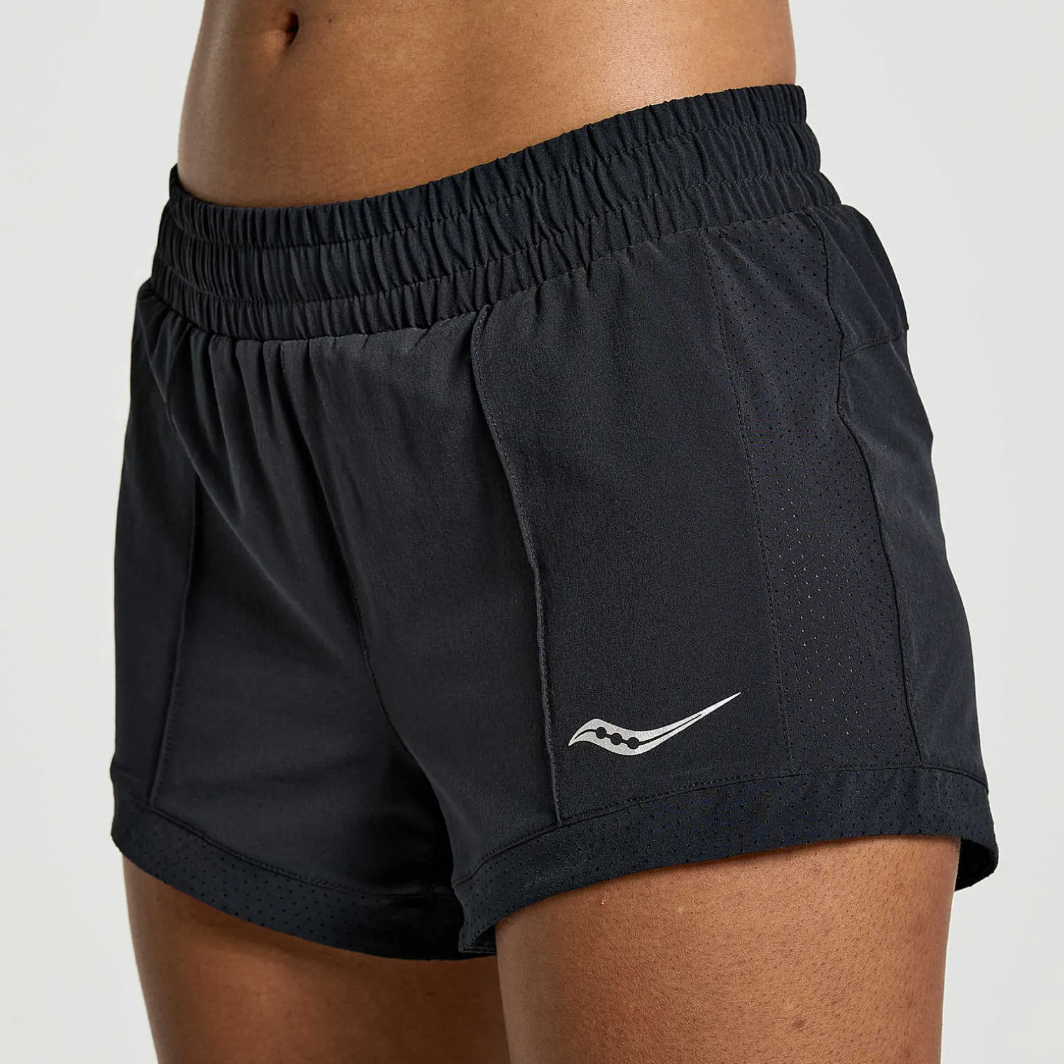 Saucony Outpace 3\" Short Black Flash Sale