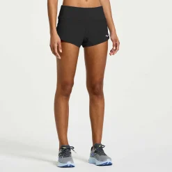 Saucony Outpace 2.5\" Split Short Black Best Sale