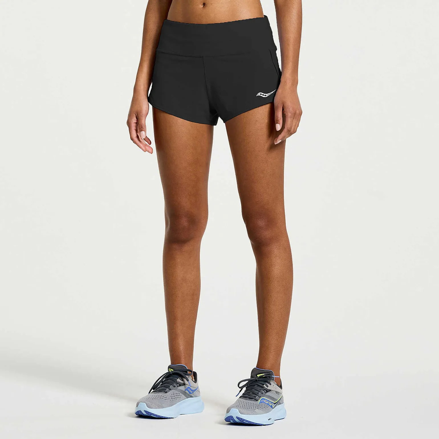Saucony Outpace 2.5\" Split Short Black Best Sale