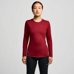 Saucony Peregrine Merino Long Sleeve Currant Outlet