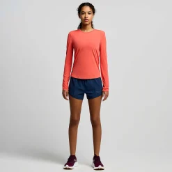Saucony Stopwatch Long Sleeve CayenneHeather Best