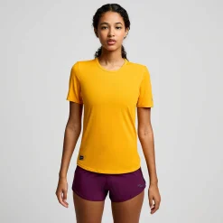 Saucony Stopwatch Short Sleeve PeelHeather Best Sale