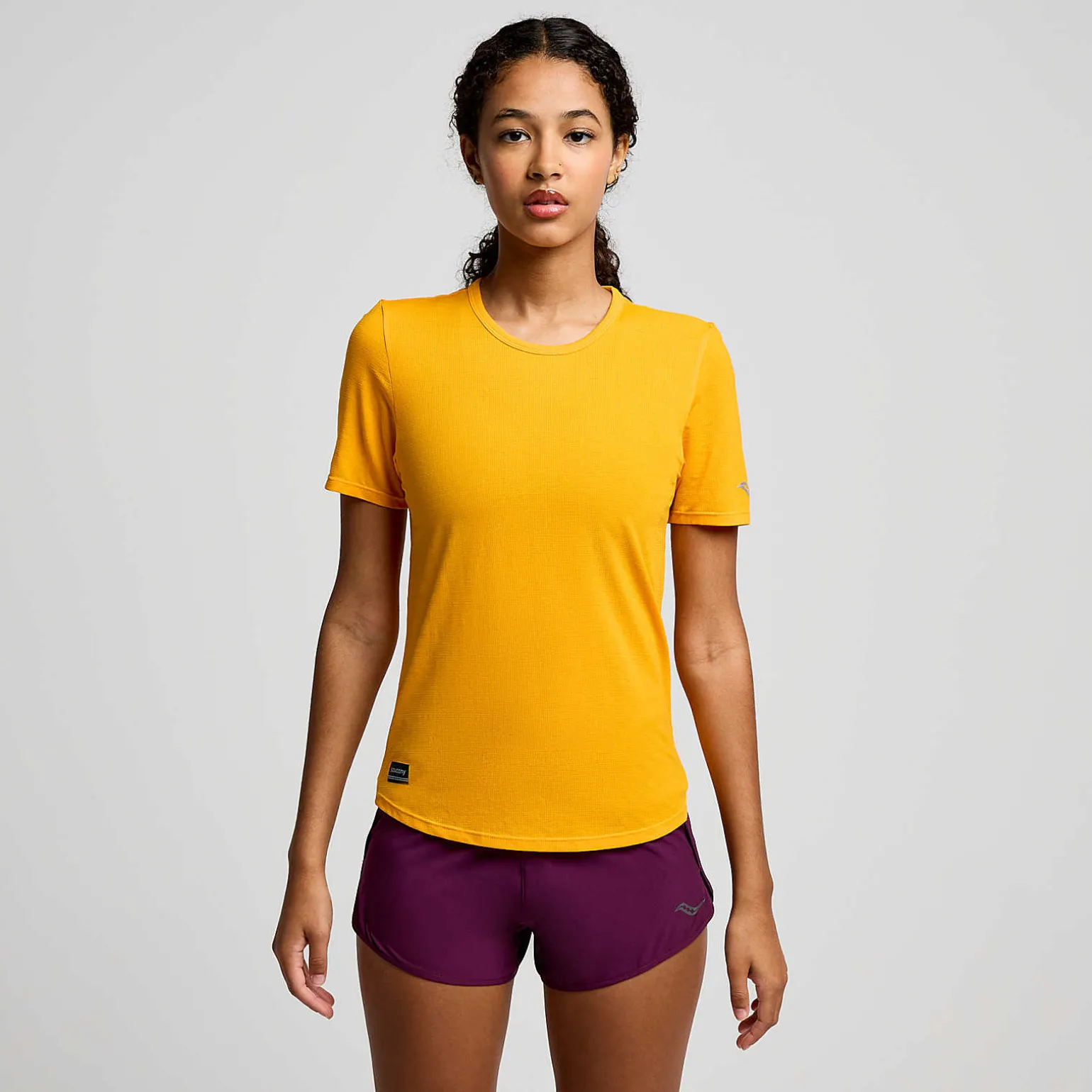 Saucony Stopwatch Short Sleeve PeelHeather Best Sale