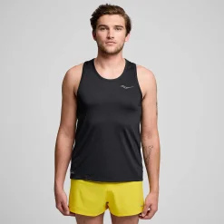 Saucony Stopwatch Singlet Black Online